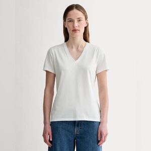 NWT Everlane The Slim V-Neck Tee In Essential Cotton